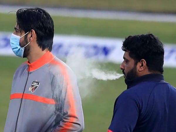 Mohammad Shahzad spotted smoking on the ground after BPL match