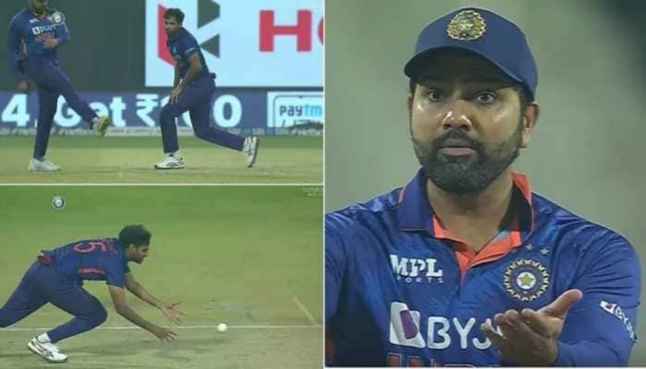 IND vs WI T20: Rohit Sharma Kicked The Ball Angrily After Bhuvi Dropped Rovman Powell Catch