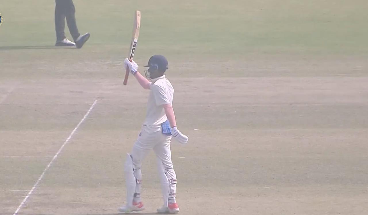 Yash Dhull hit a hundred from just 133 balls on his Ranji Trophy debut